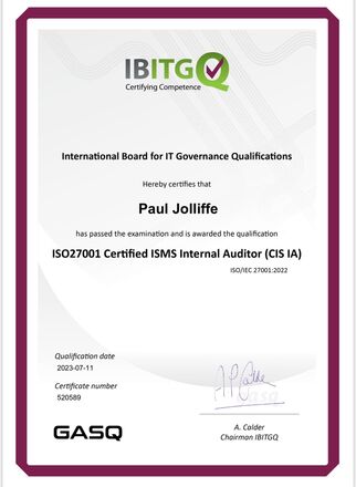 ISO 27001 Internal Auditor